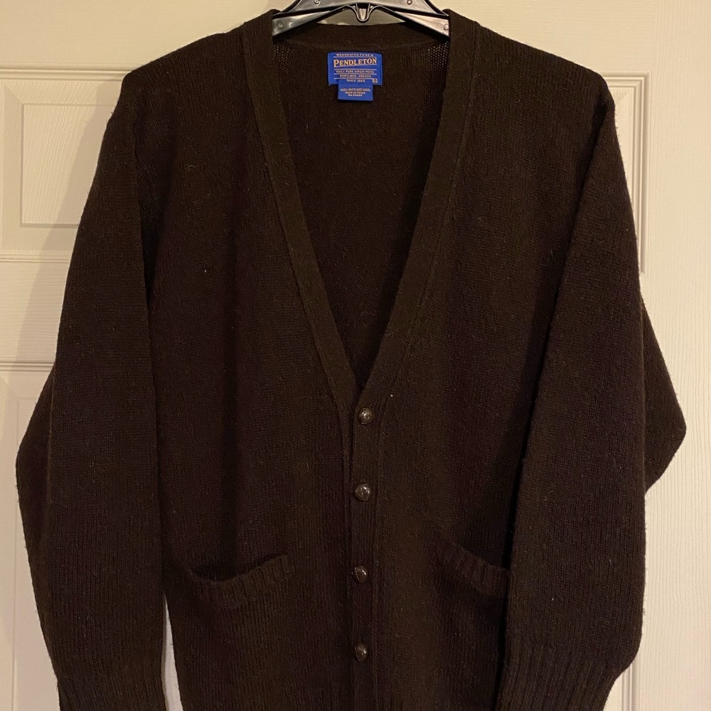 Pendleton wool cardigan brown size Medium